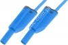 2612-IEC-100-BL  Przewód PVC 1,0mm2, 1,0m, 2x(wt.pr+gn)4mm, niebieski, ELECTRO-PJP, 2612IEC100BL